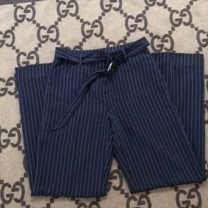 White House Black Market 4R Navy w/ white stripe